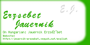 erzsebet jauernik business card